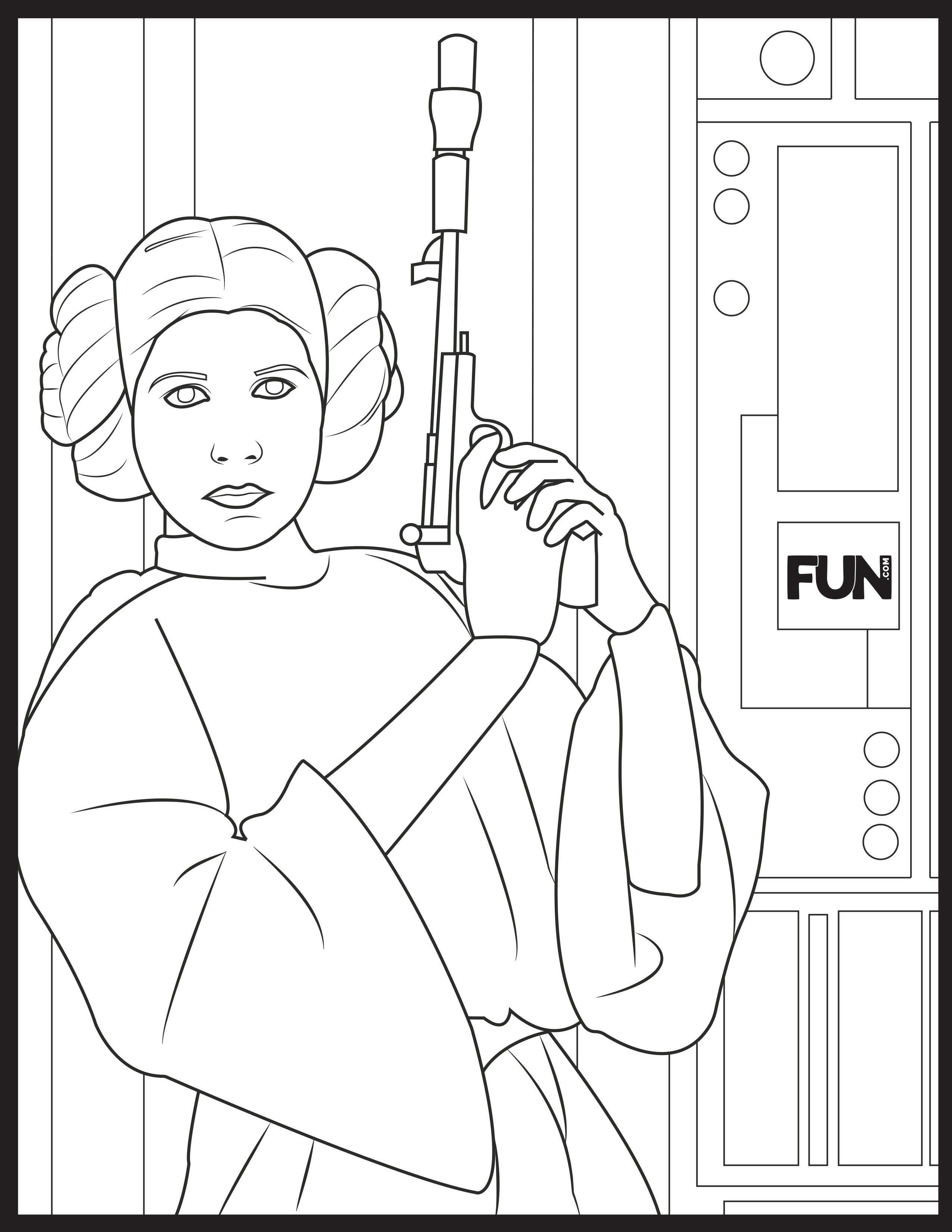Princess Leia coloring page