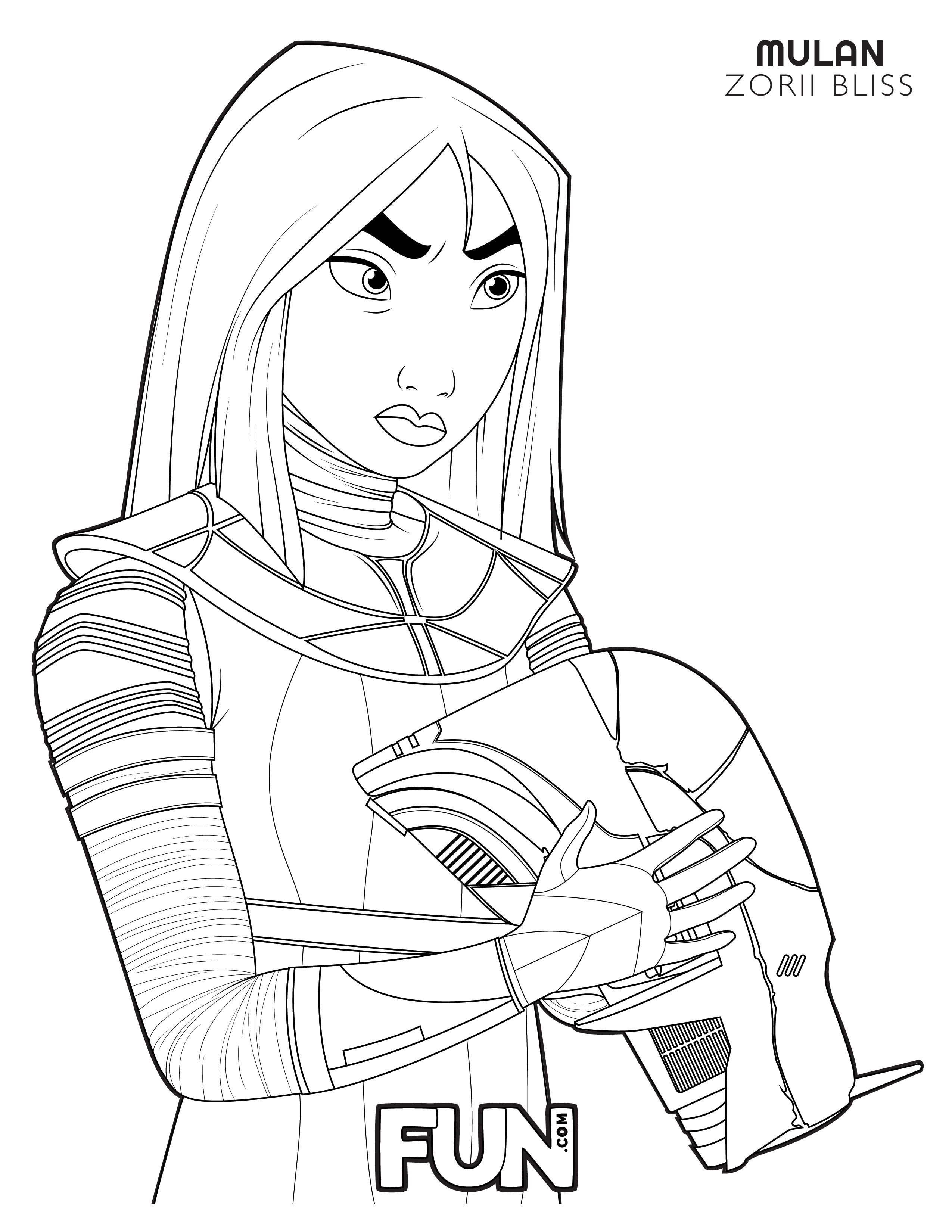 Mulan Zorii Bliss Coloring Page