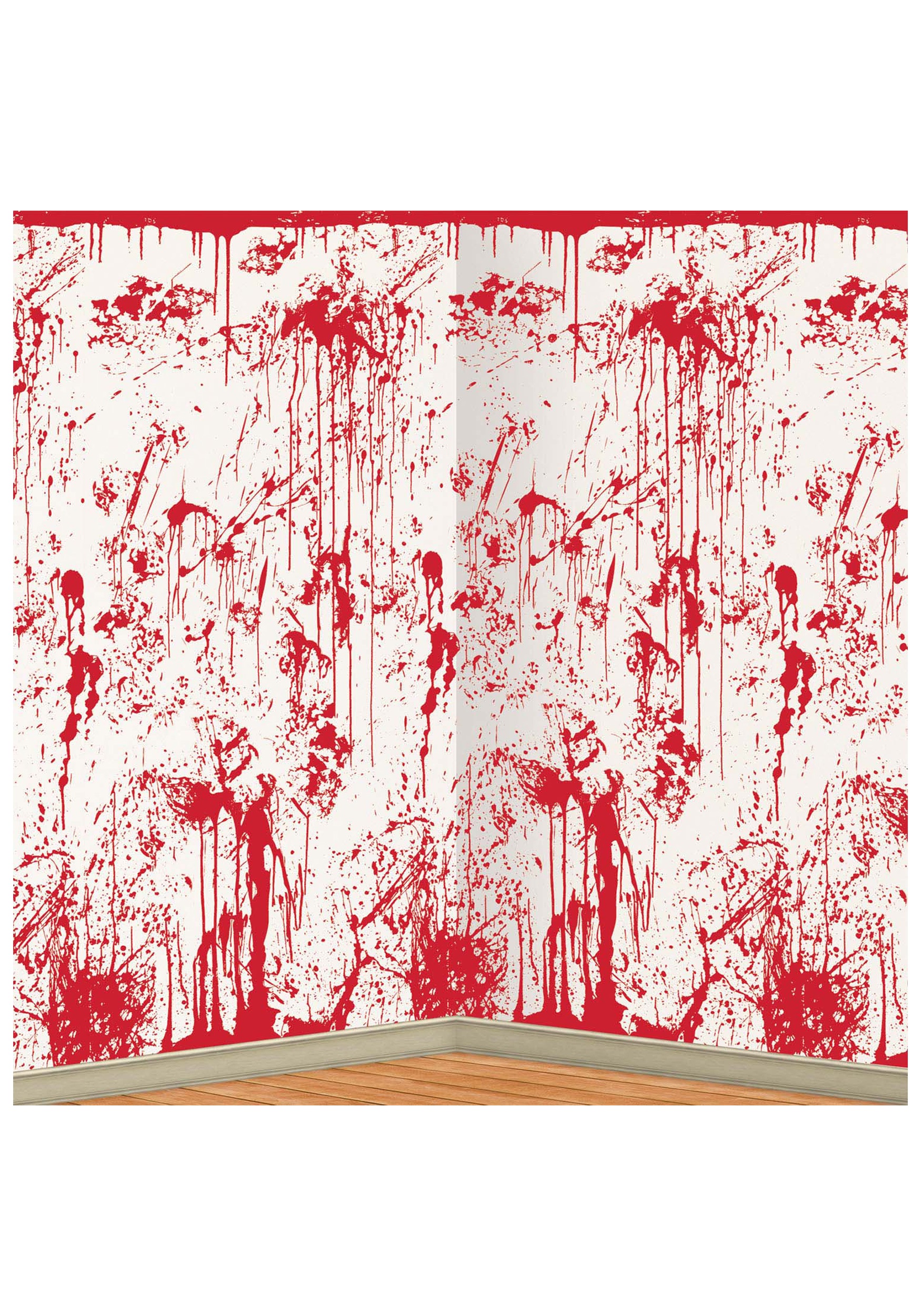 Scary Bloody Wall Backdrop Halloween Decoration