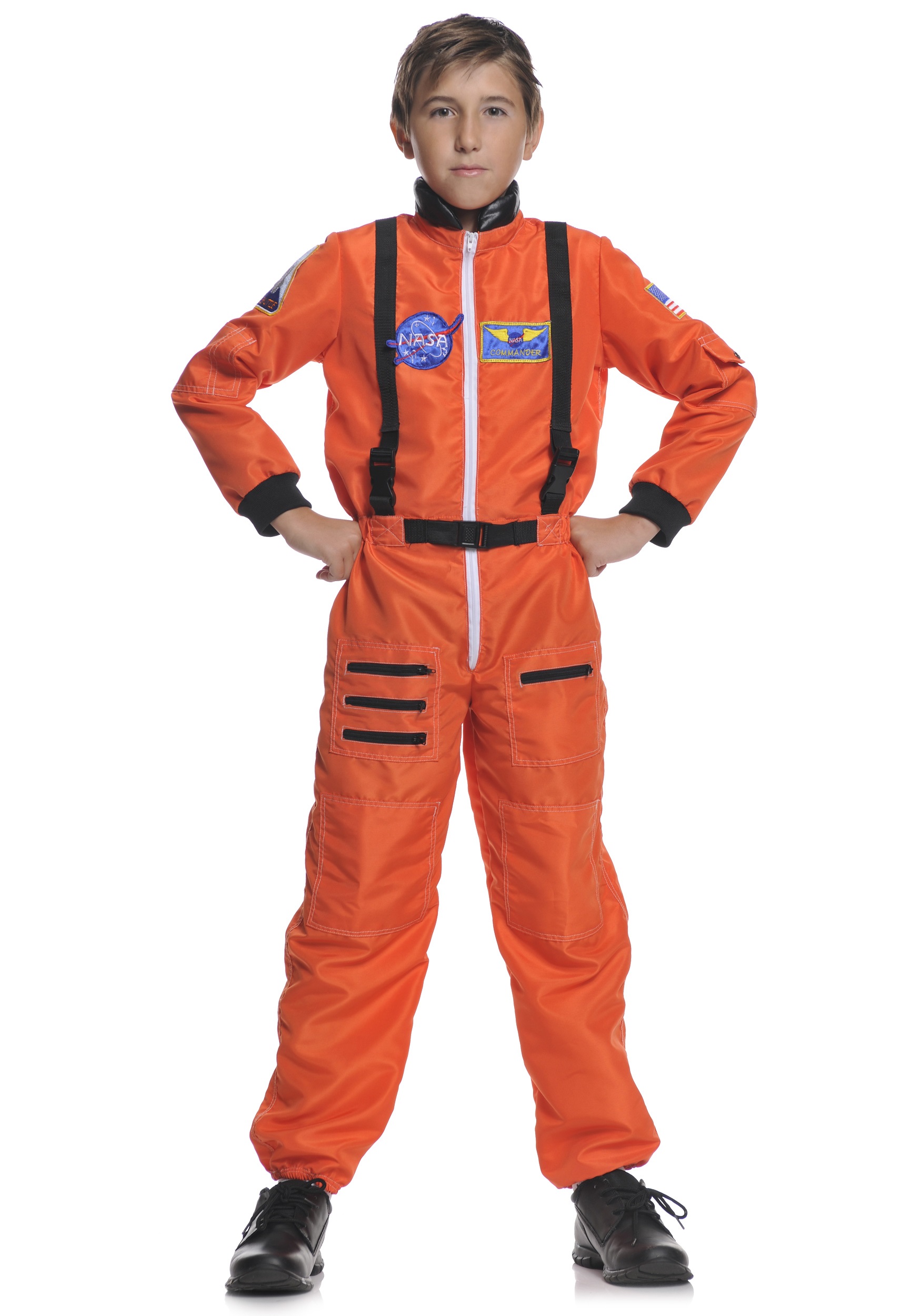 Kids Orange Astronaut Jumpsuit