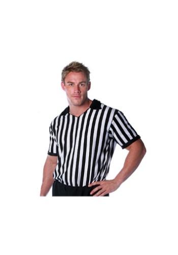 Photos - Fancy Dress Underwraps Men's Striped Referee Shirt Black UN29013