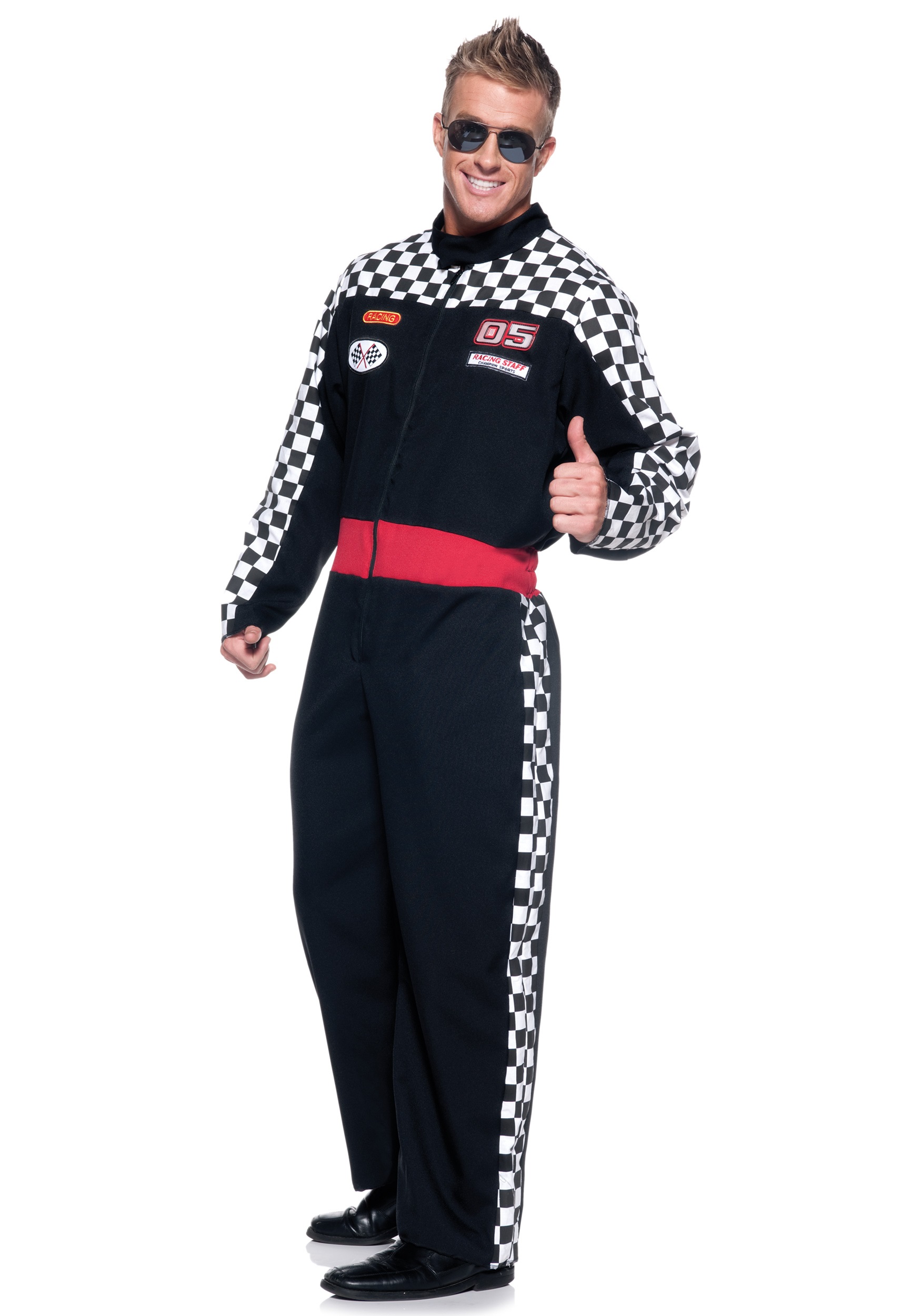 Mens Plus Size Race Car Driver Costume