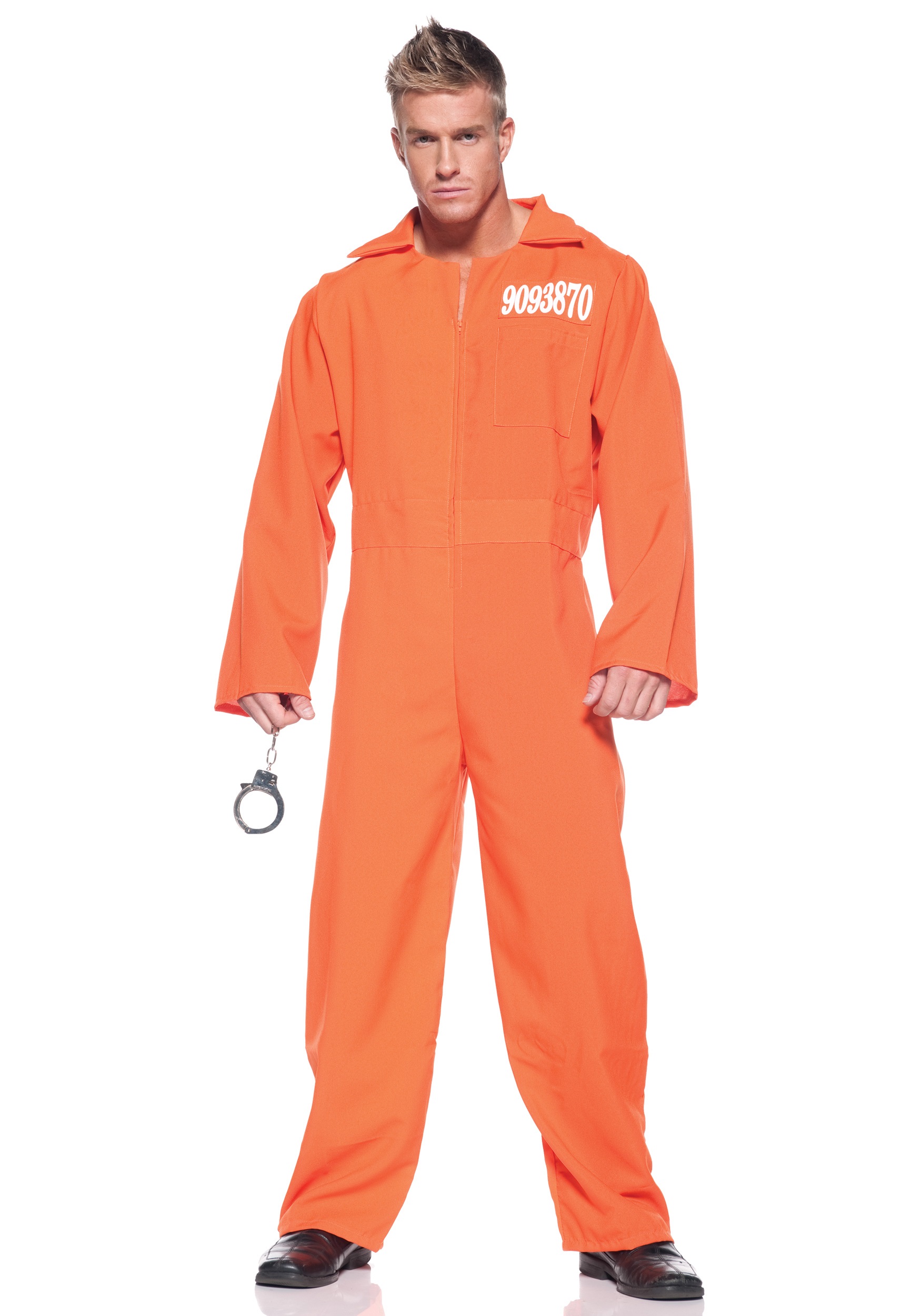Men's Plus Size Prison Jumpsuit Costume