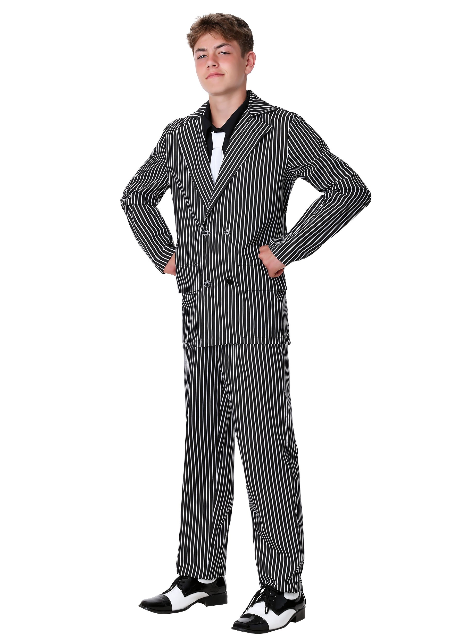 Deluxe Striped Gangster Suit Teen Costume