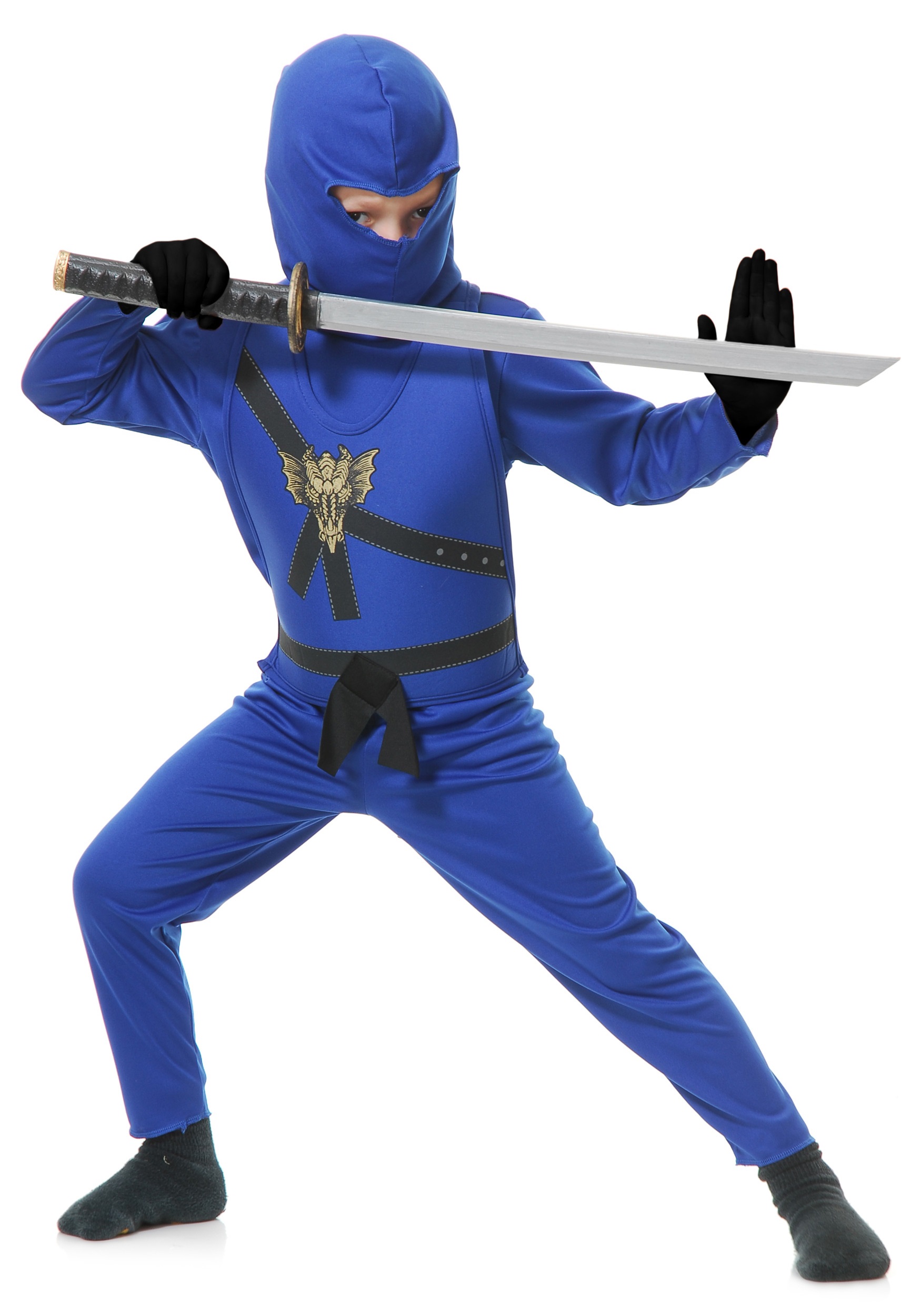 Childrens Blue Ninja Master Costume
