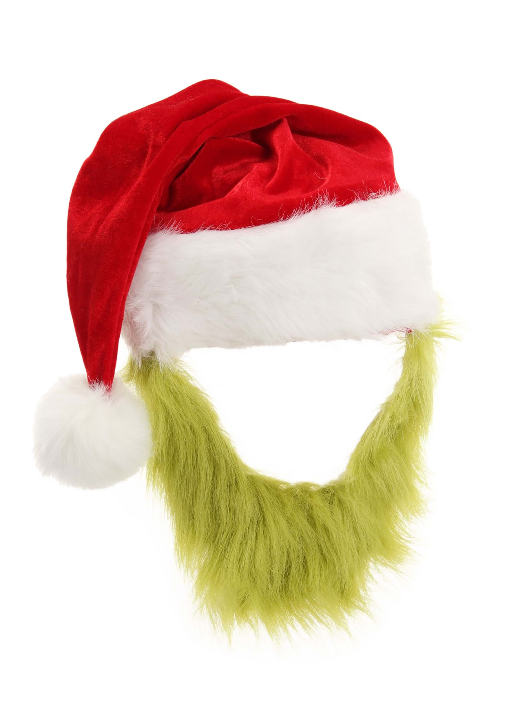 Fur Beard Mister Grinch Costume Hat