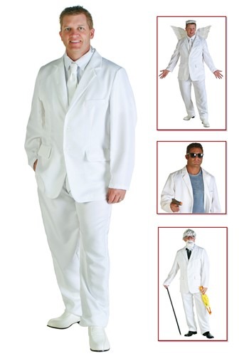 Plus Size White Suit Costume Update Main