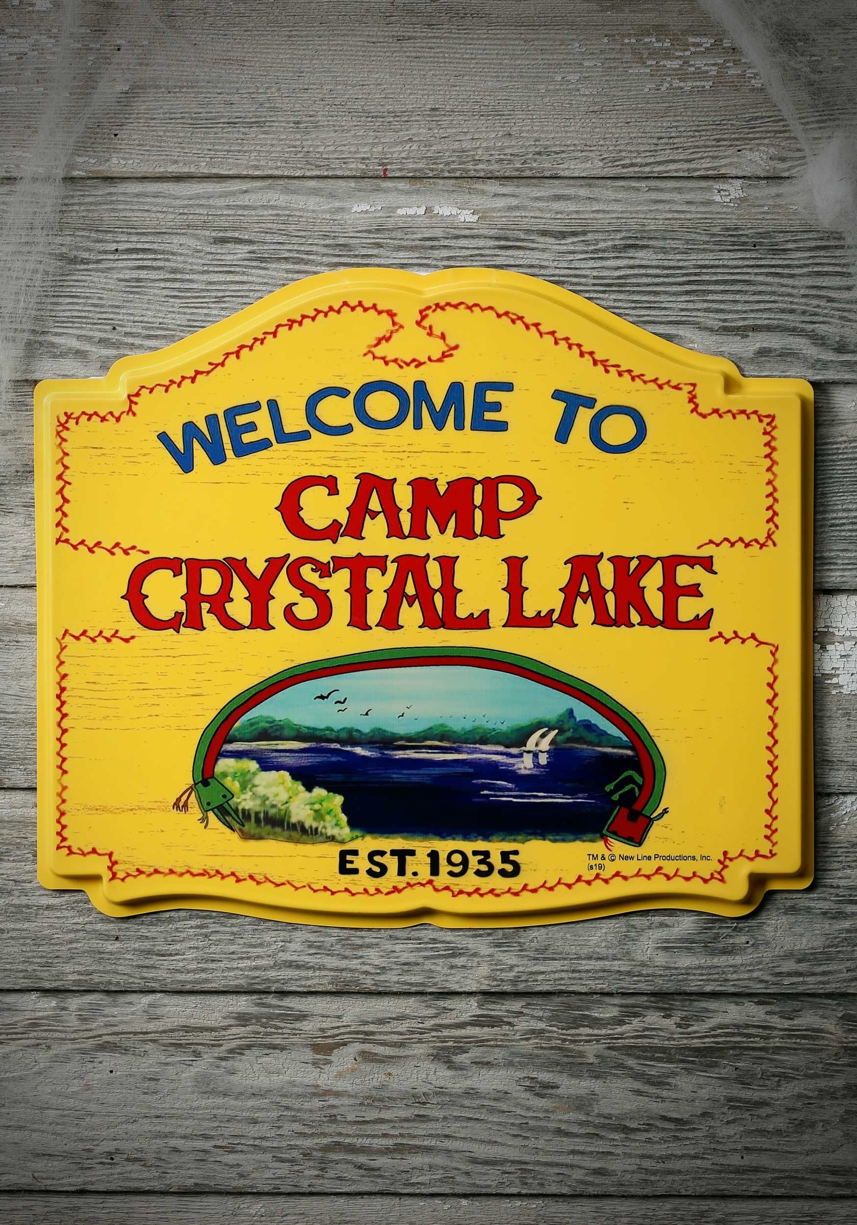 Camp Crystal Lake Sign Halloween Decor