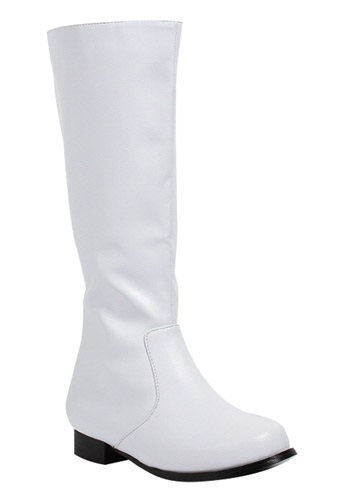 Boys White Footwear Costume Boots