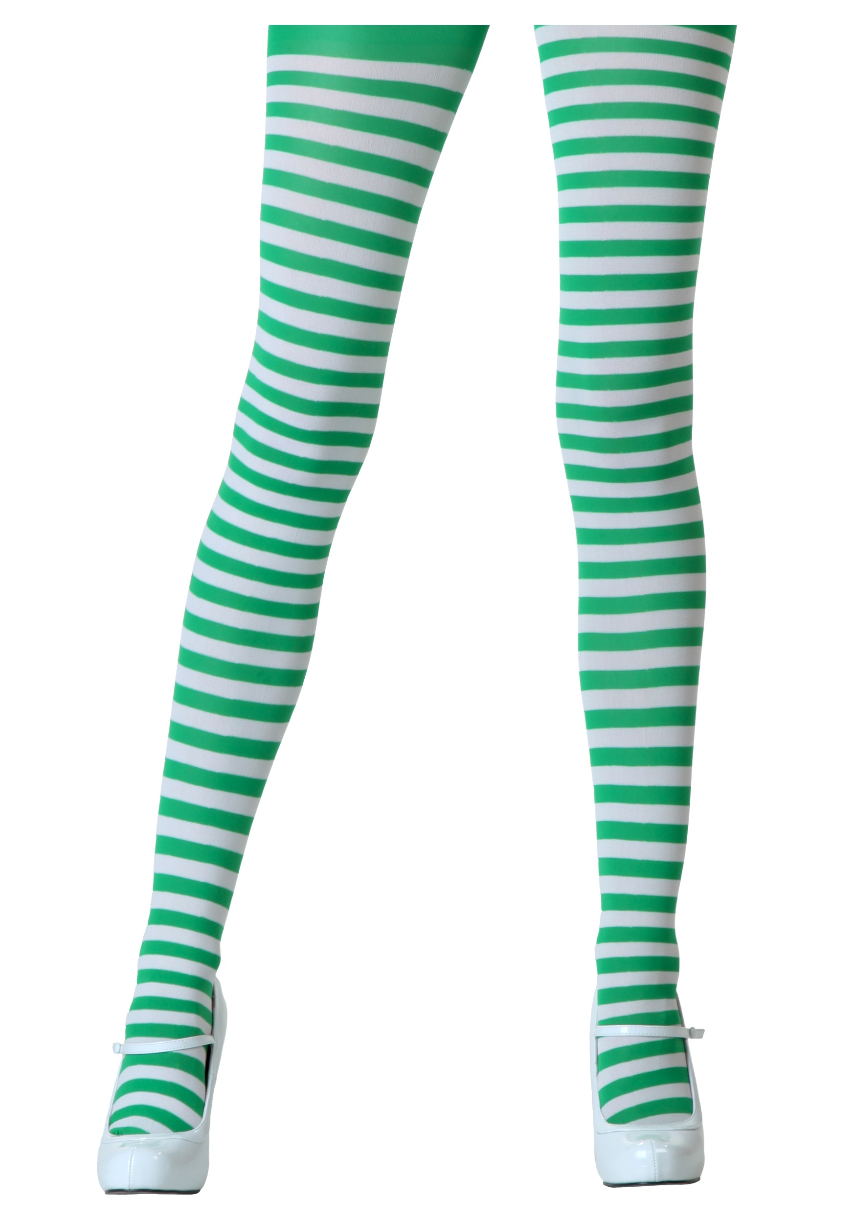 Kelly Green and White Tights