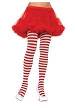 Red and White Striped Tights