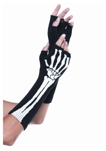 Skeleton Fingerless Women's Gloves
