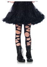 Girls Tattered Gothic Tights