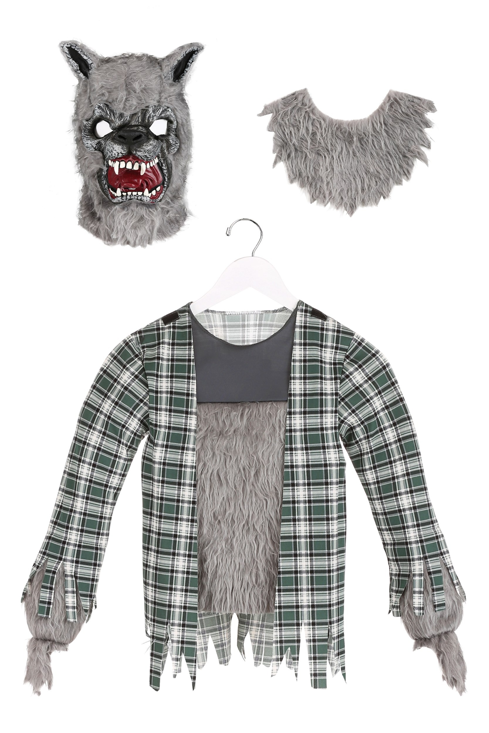 Childs Teen Hungry Howler Werewolf Halloween Wolf Fancy Dress Costume Ages 6-16 