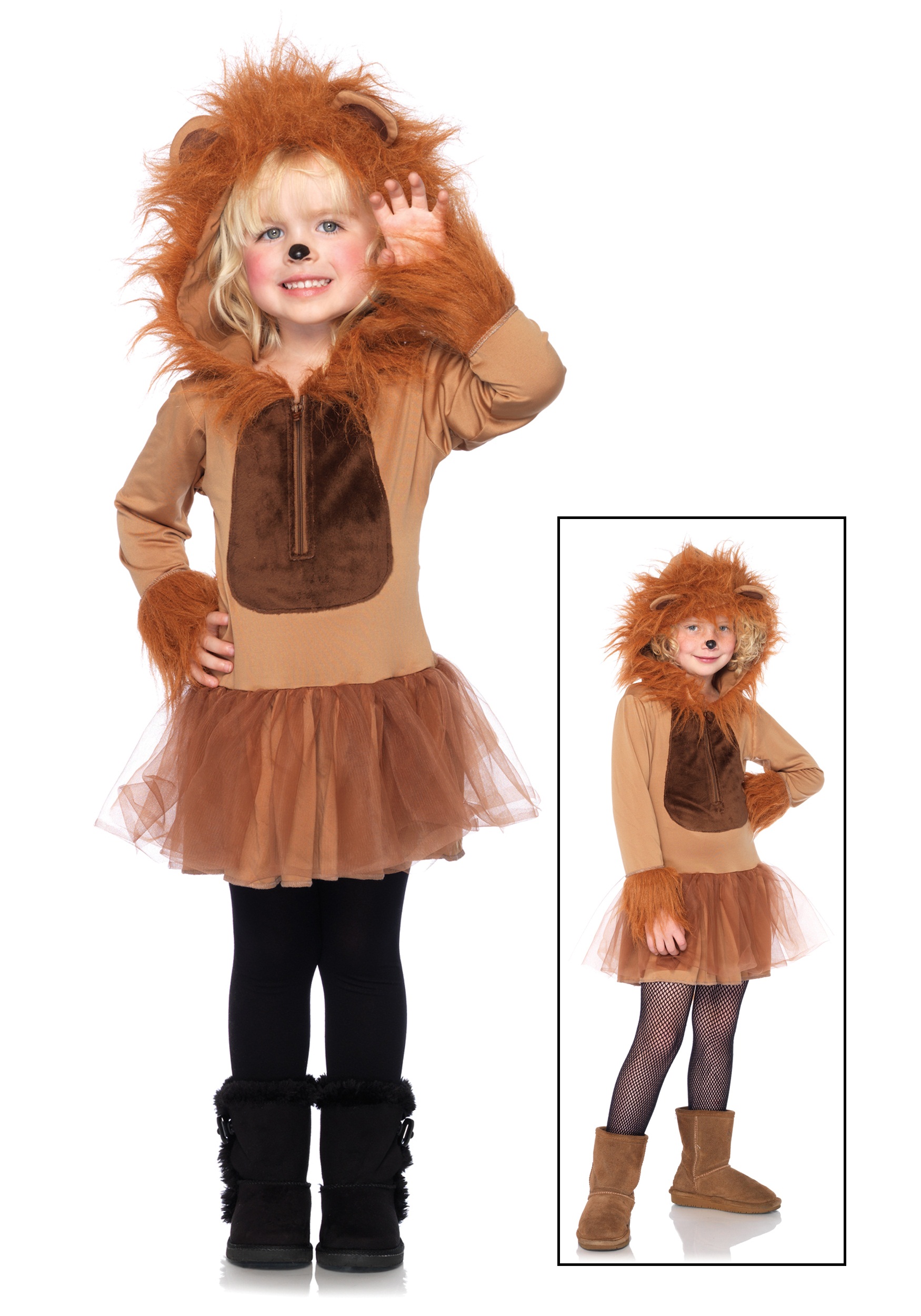 Girls Cuddly Lion Costume