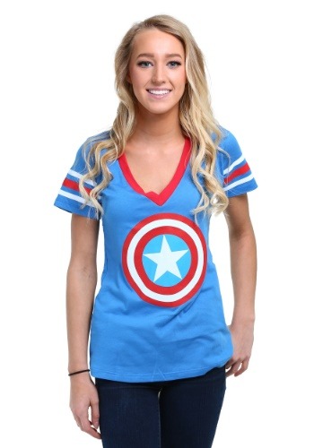 Womens Captain America Logo T-Shirt