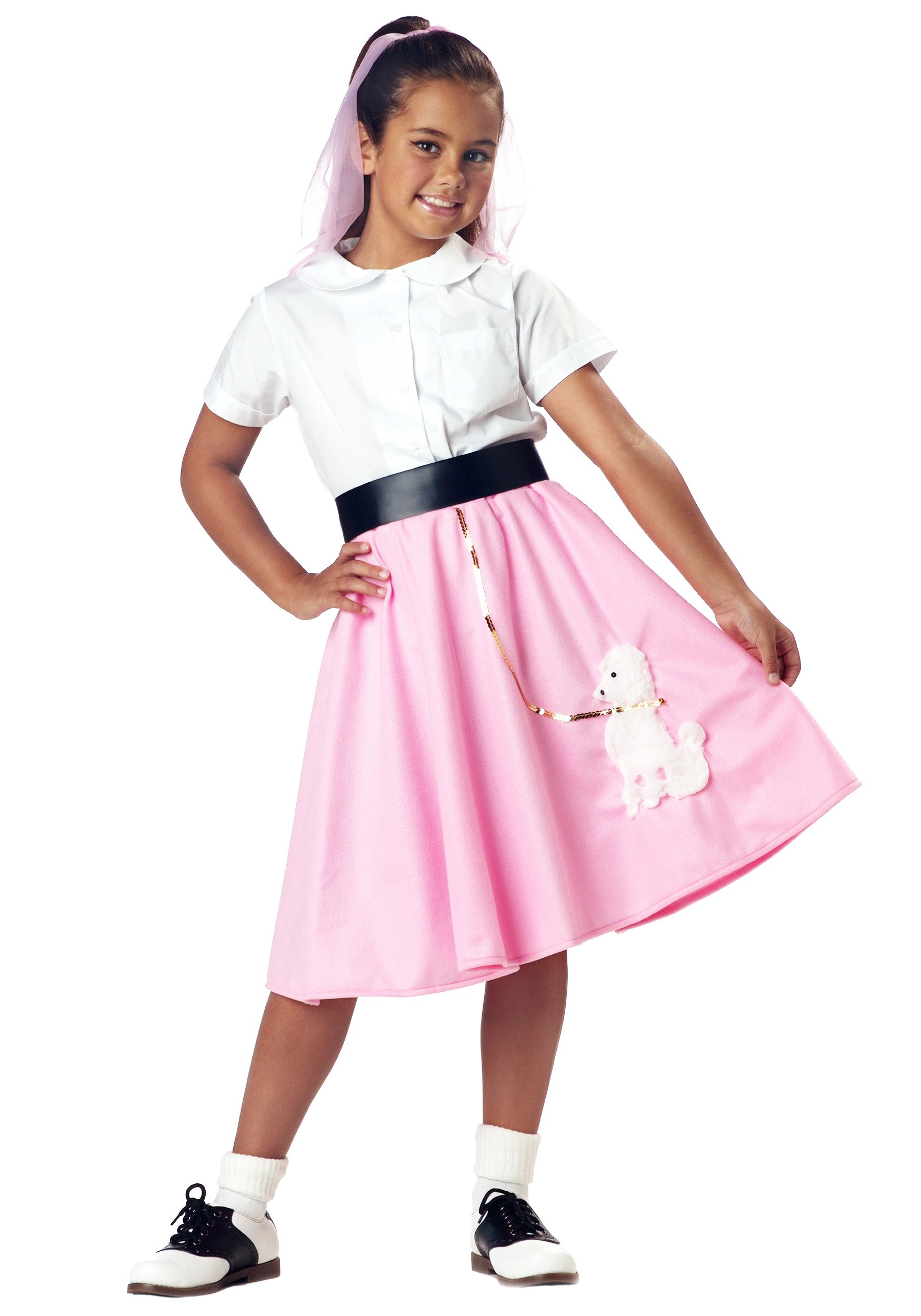 Photos - Fancy Dress California Costume Collection Pink Poodle Skirt Costume for Kids Pink/ 