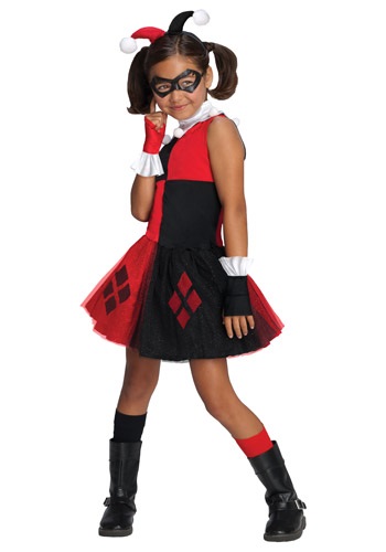 Rubie's Costume Ufficiale Harley Quinn Bambina 4-6 Anni – Tutù, Top E Maschera – Multicolore