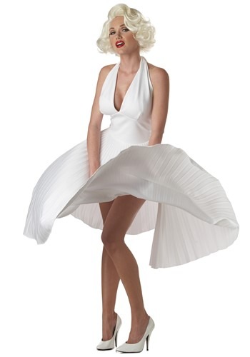 Deluxe White Marilyn Monroe Halter Dress