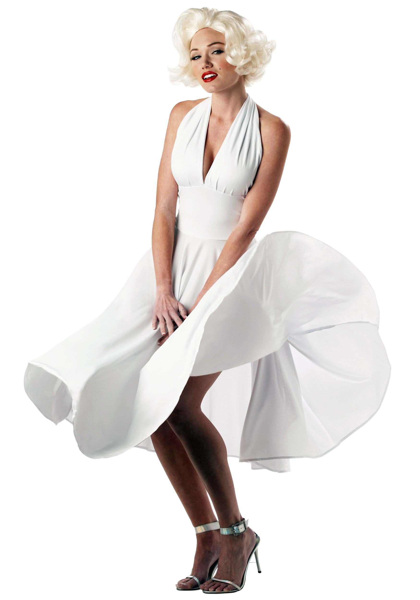 Photos - Fancy Dress California Costume Collection Marilyn Monroe Dress Costume | Sexy White Co 