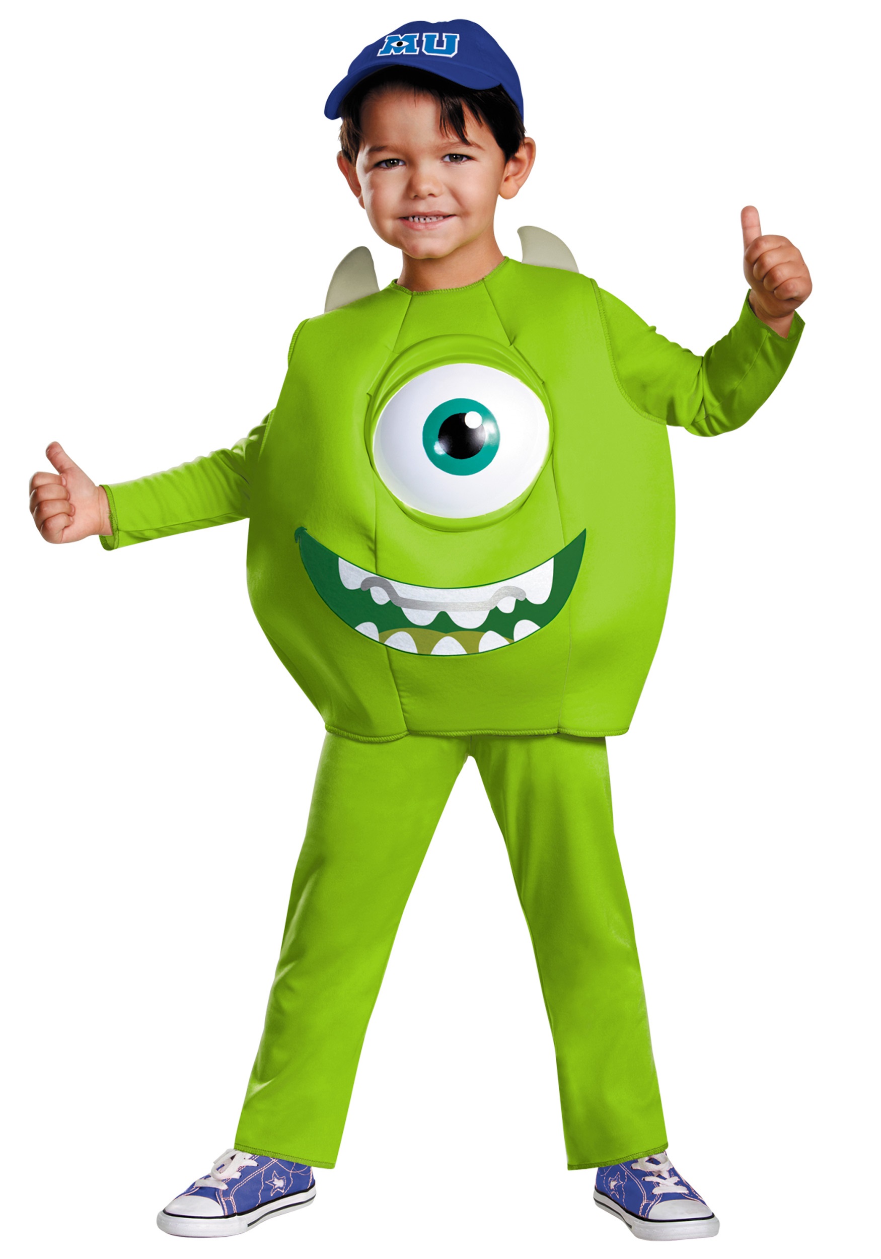 Photos - Fancy Dress Toddler Disguise  Mike Deluxe Costume Green/Blue/White DI58774 