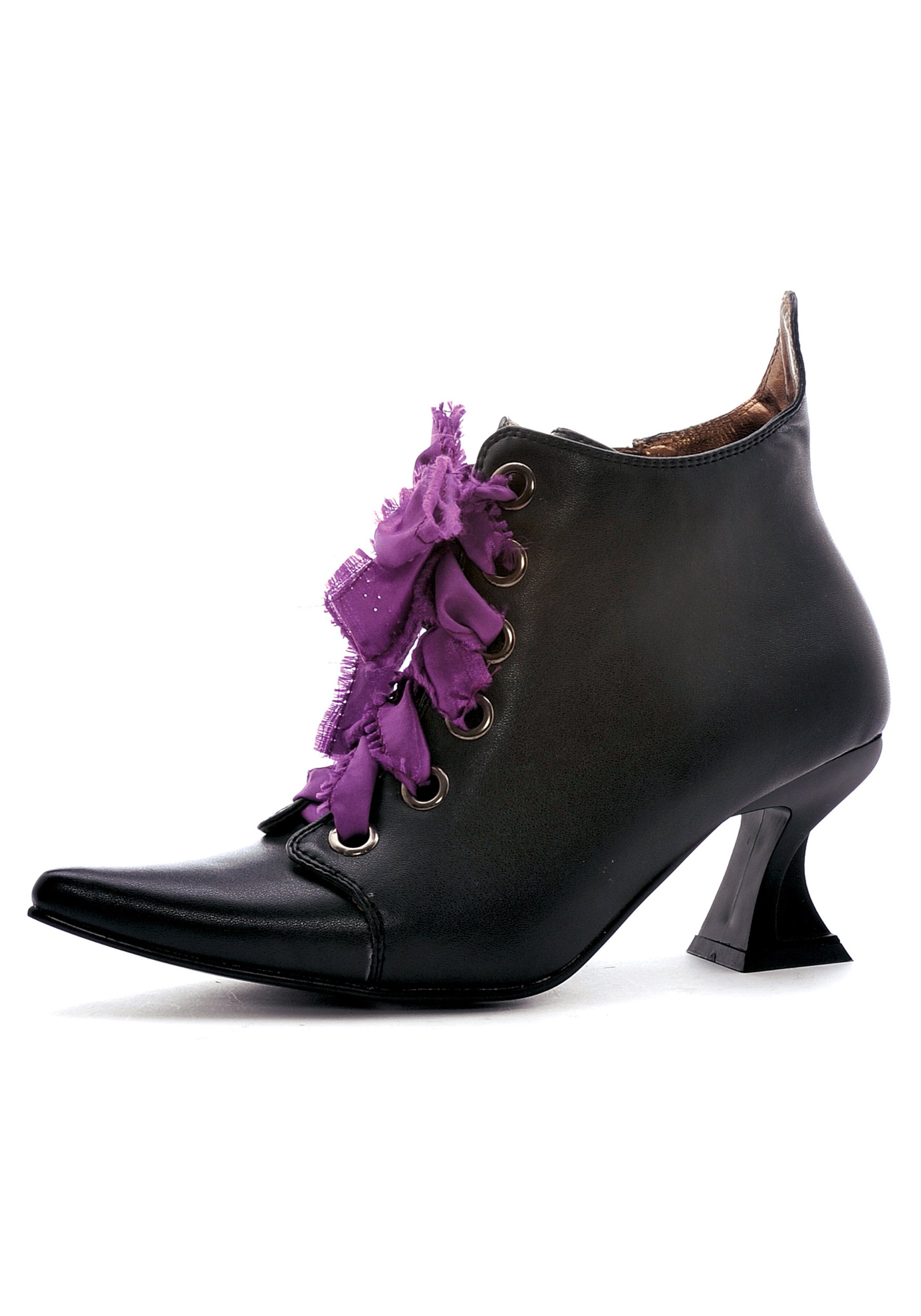 Lace Up Womens Witch Costume Shoes