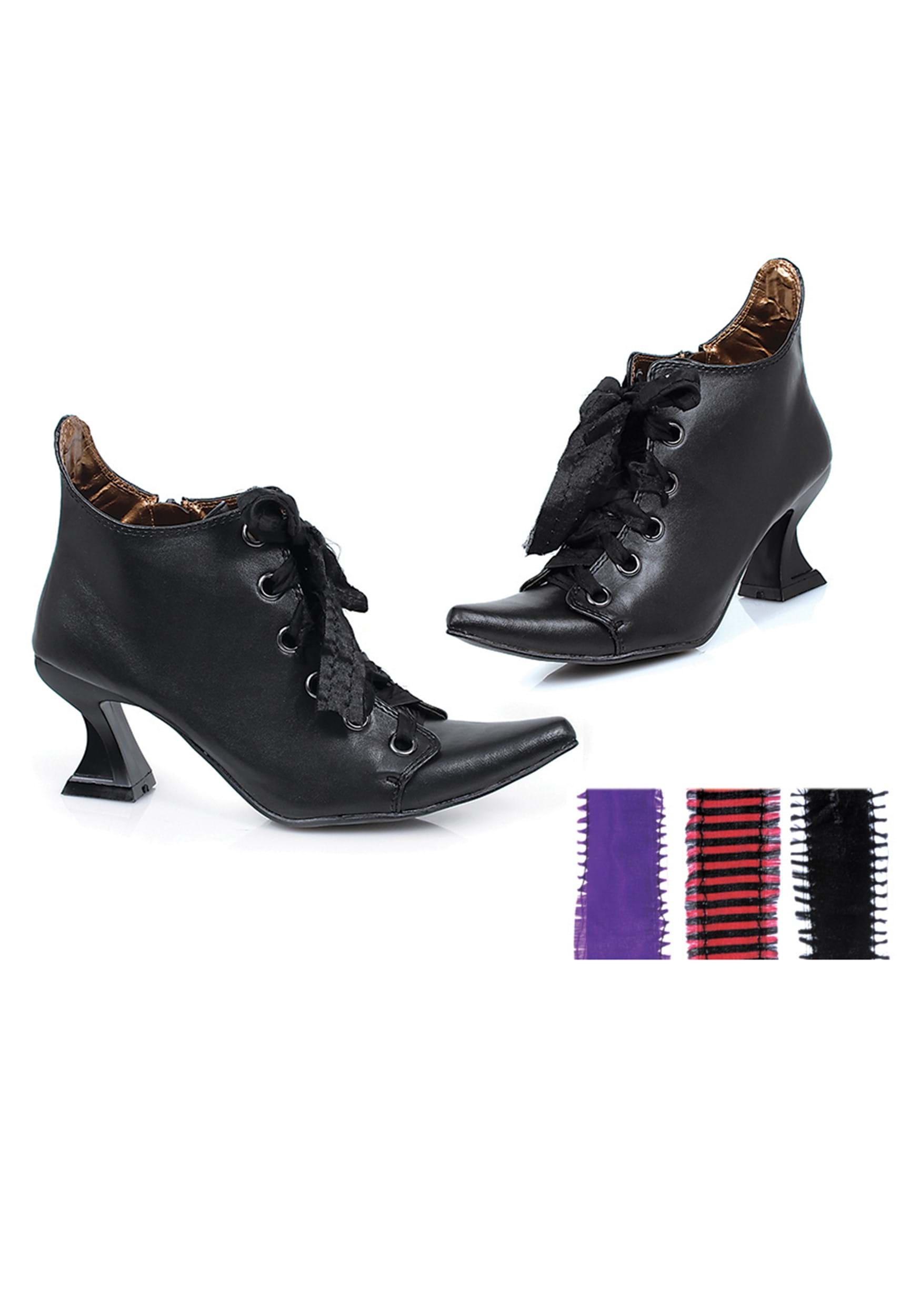 Lace Up Women's Witch Costume Shoes