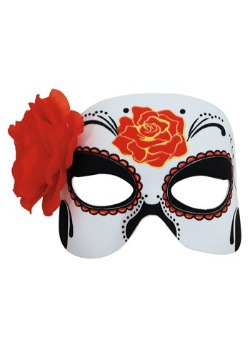 Women's Day of the Dead Floral Half Mask