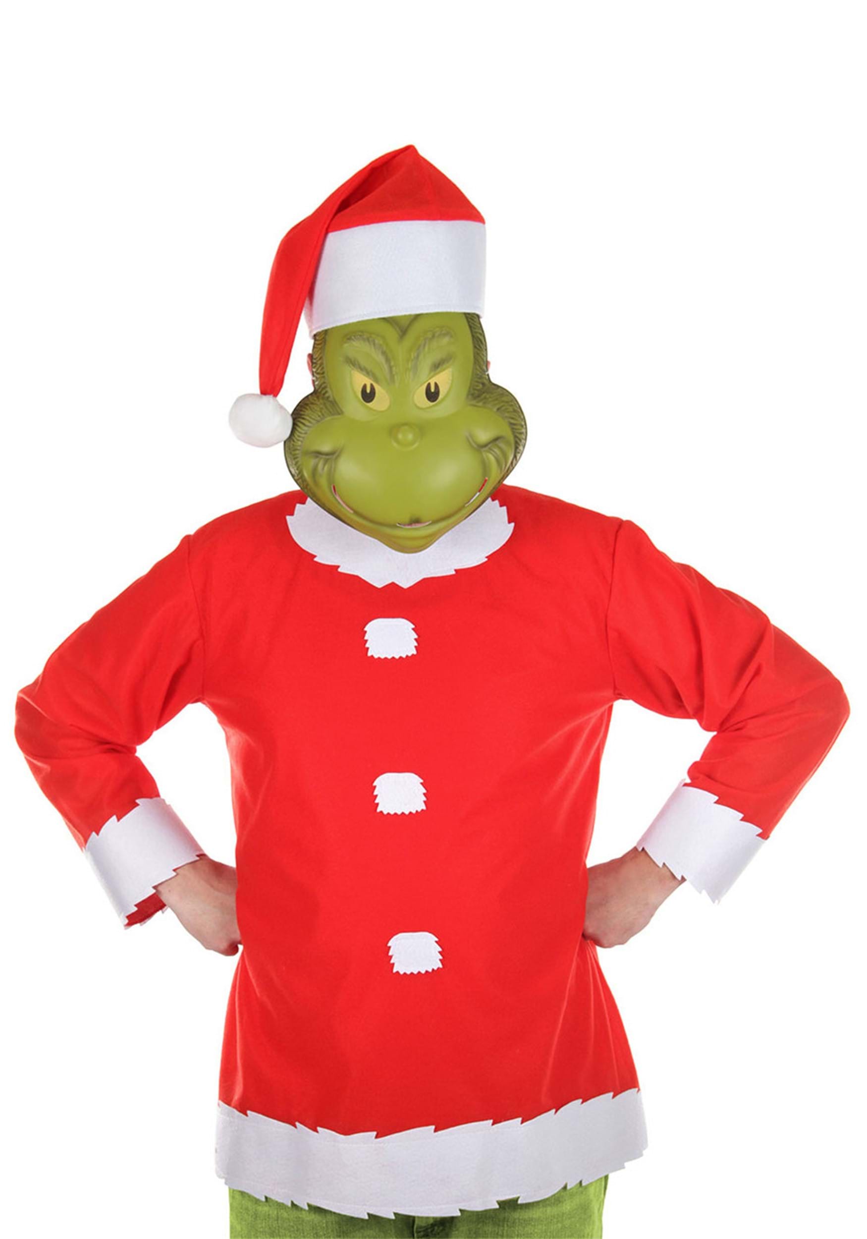 Dr. Seuss The Grinch Santa Costume for Adults