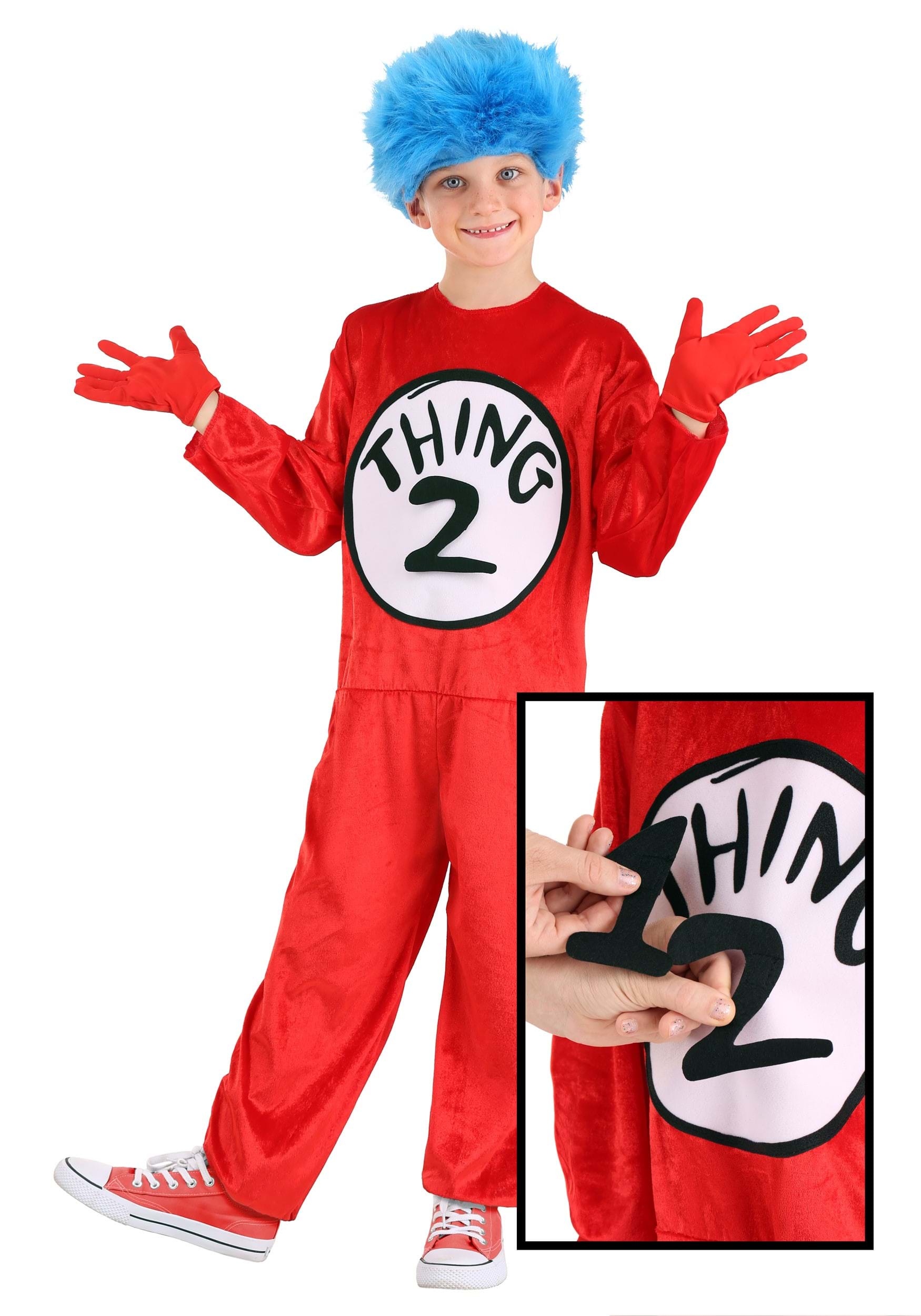 Photos - Fancy Dress FUN Costumes Kids Thing 1 & Thing 2 Costume Blue/Red/White EL40323