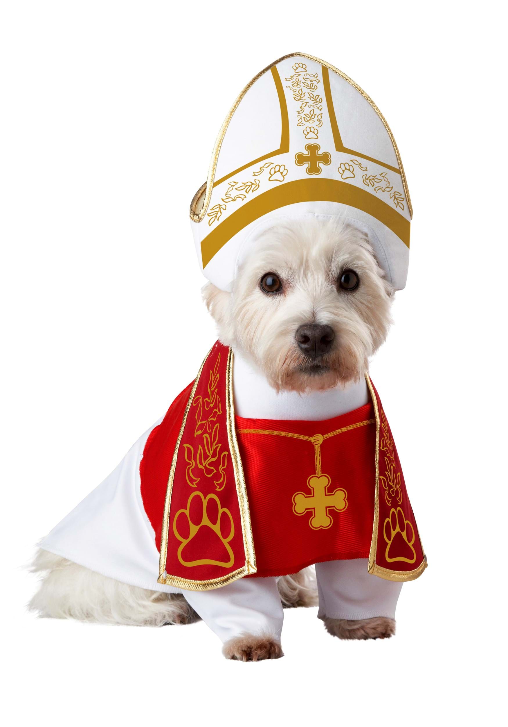 Photos - Fancy Dress California Costume Collection Holy Hound Pet Dog Costume Red/White CAP 