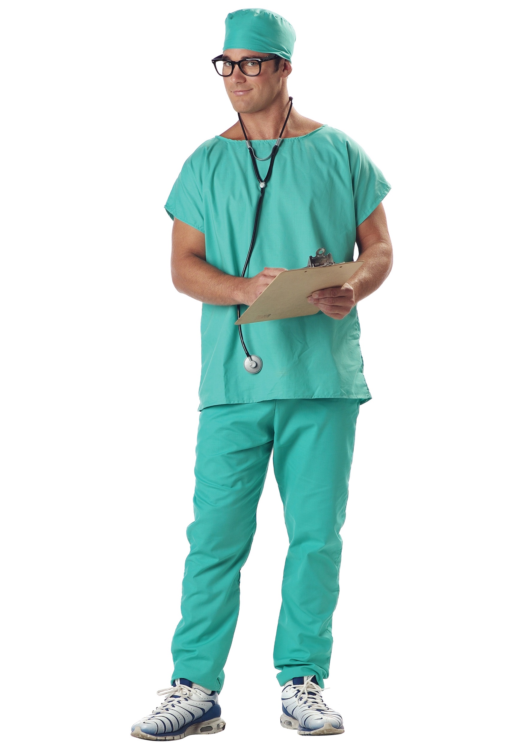 Photos - Fancy Dress California Costume Collection Green Scrubs Surgical Costume Blue CA01027 