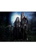 Womens Bone Appetit Skeleton Long Dress Costume3