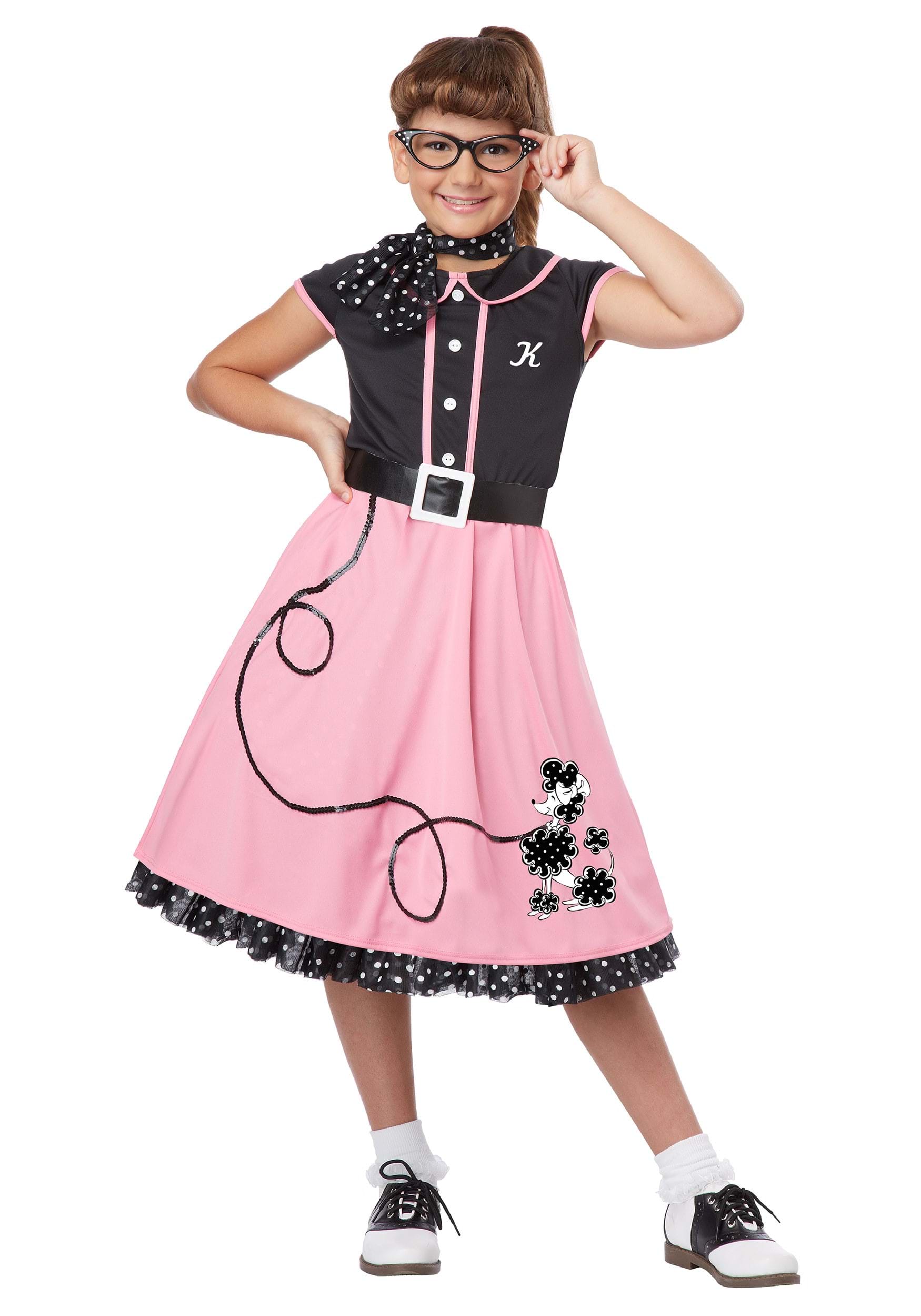 Photos - Fancy Dress California Costume Collection Pink 50s Sweetheart Girl's Costume Black/ 