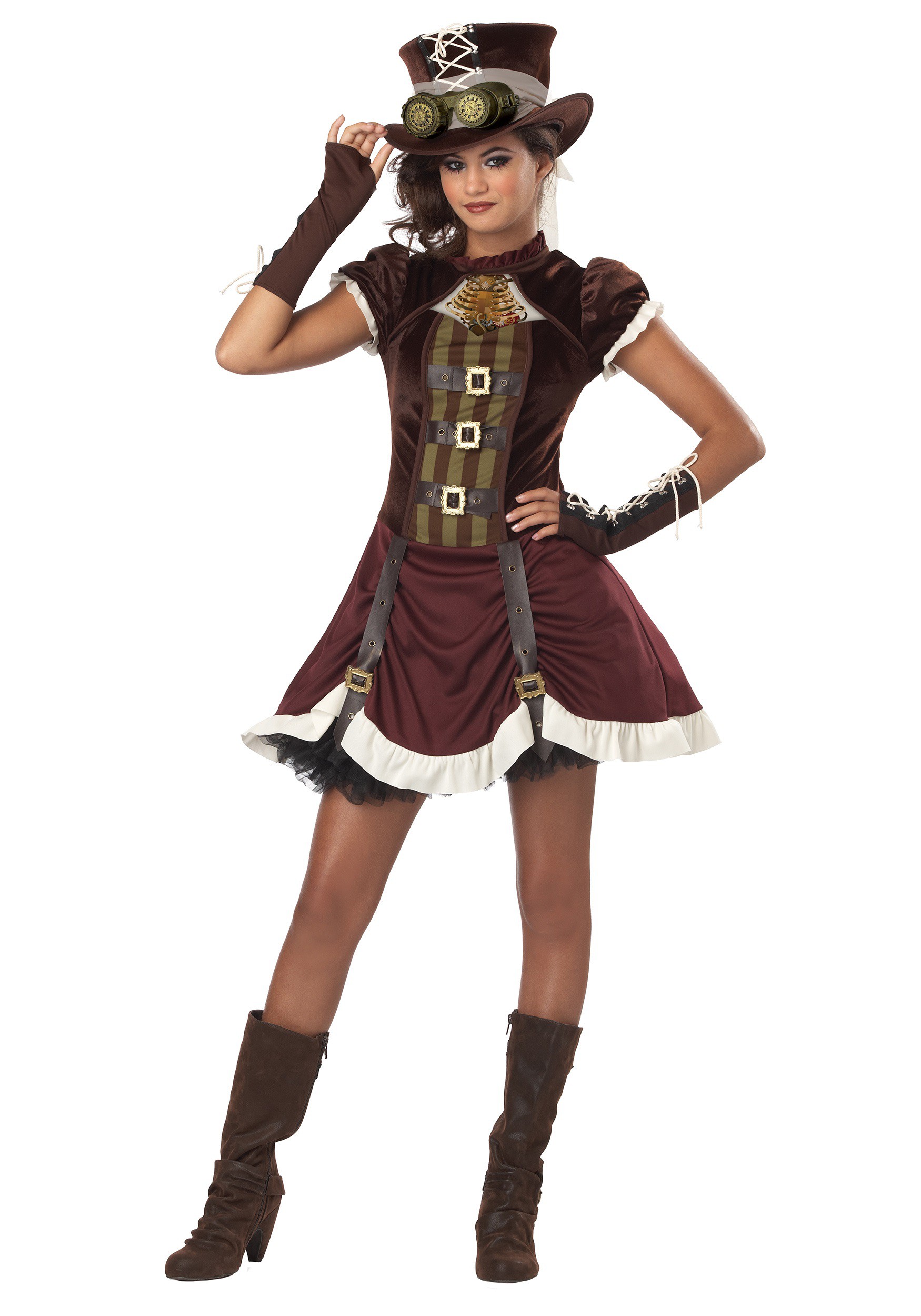 Photos - Fancy Dress California Costume Collection Steampunk Girl Costume for Tweens | Unique H 