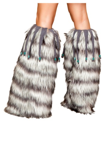 Leg Warmers with Beads and Fur