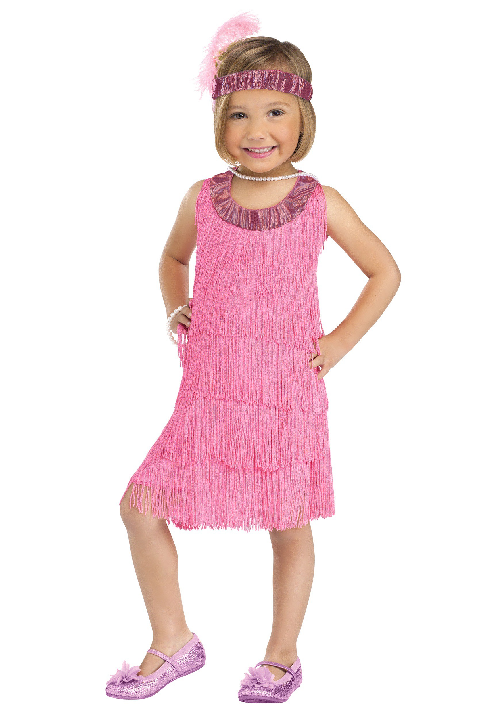 Photos - Fancy Dress Fun World Pink Flapper Toddler Costume Pink FU122291