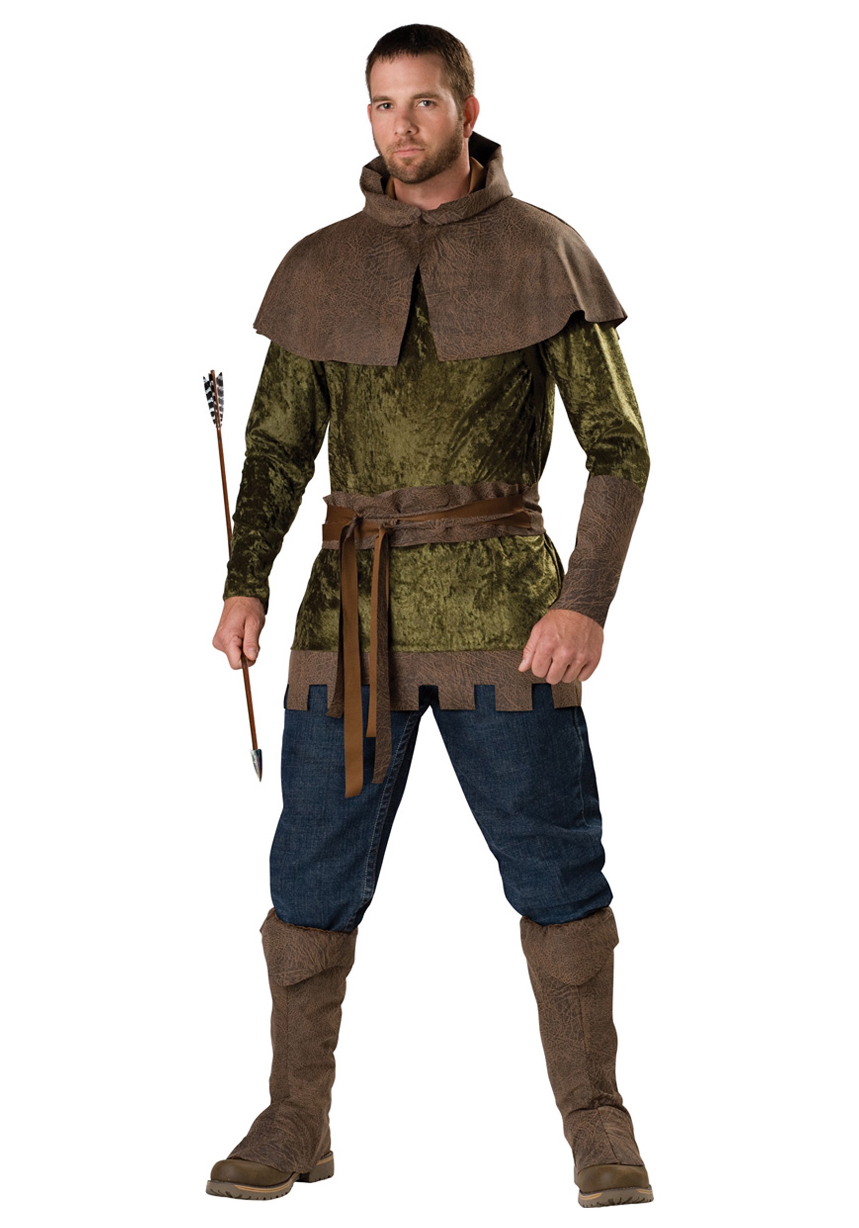 Photos - Fancy Dress Character In  Men's Robin Hood Costume Brown/Green IN11029 