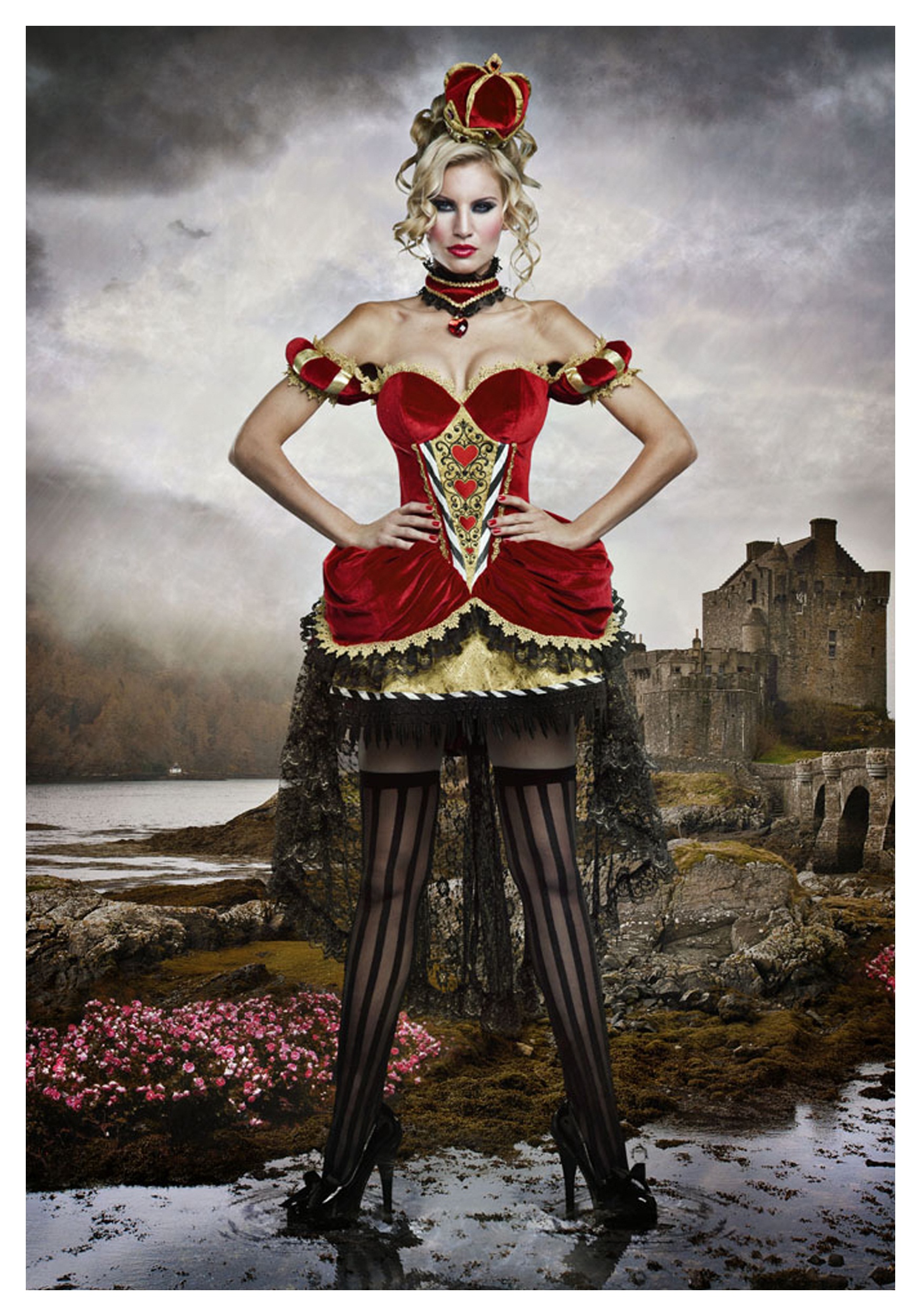 Alice in Wonderland Queen of Hearts Adult Women Costume 