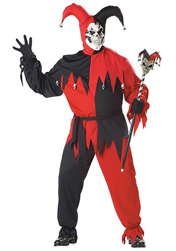 Men's Evil Jester Plus Size Costume