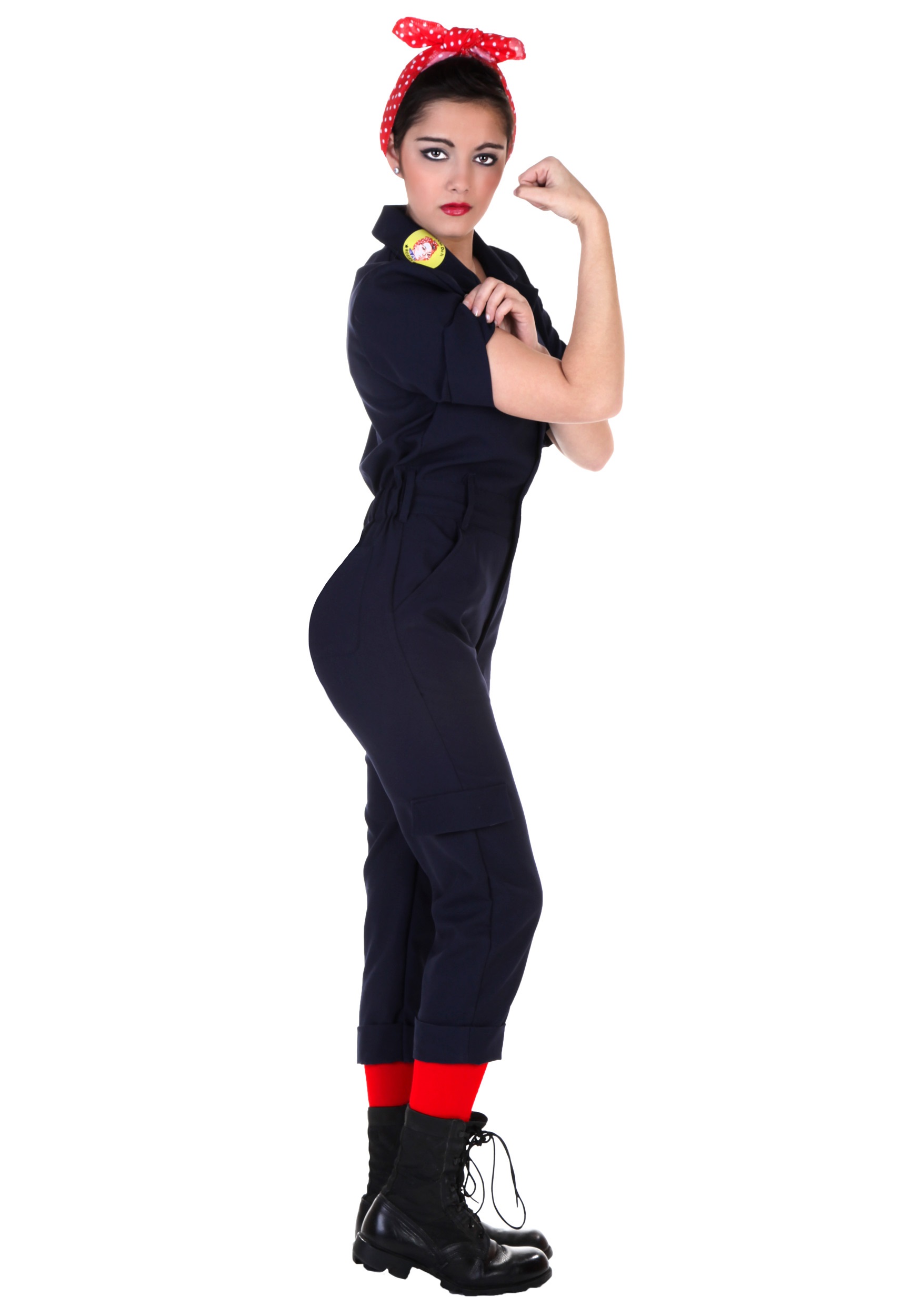 Photos - Fancy Dress FUN Costumes Hardworking Lady Costume for Women Blue/Red FUN2158AD