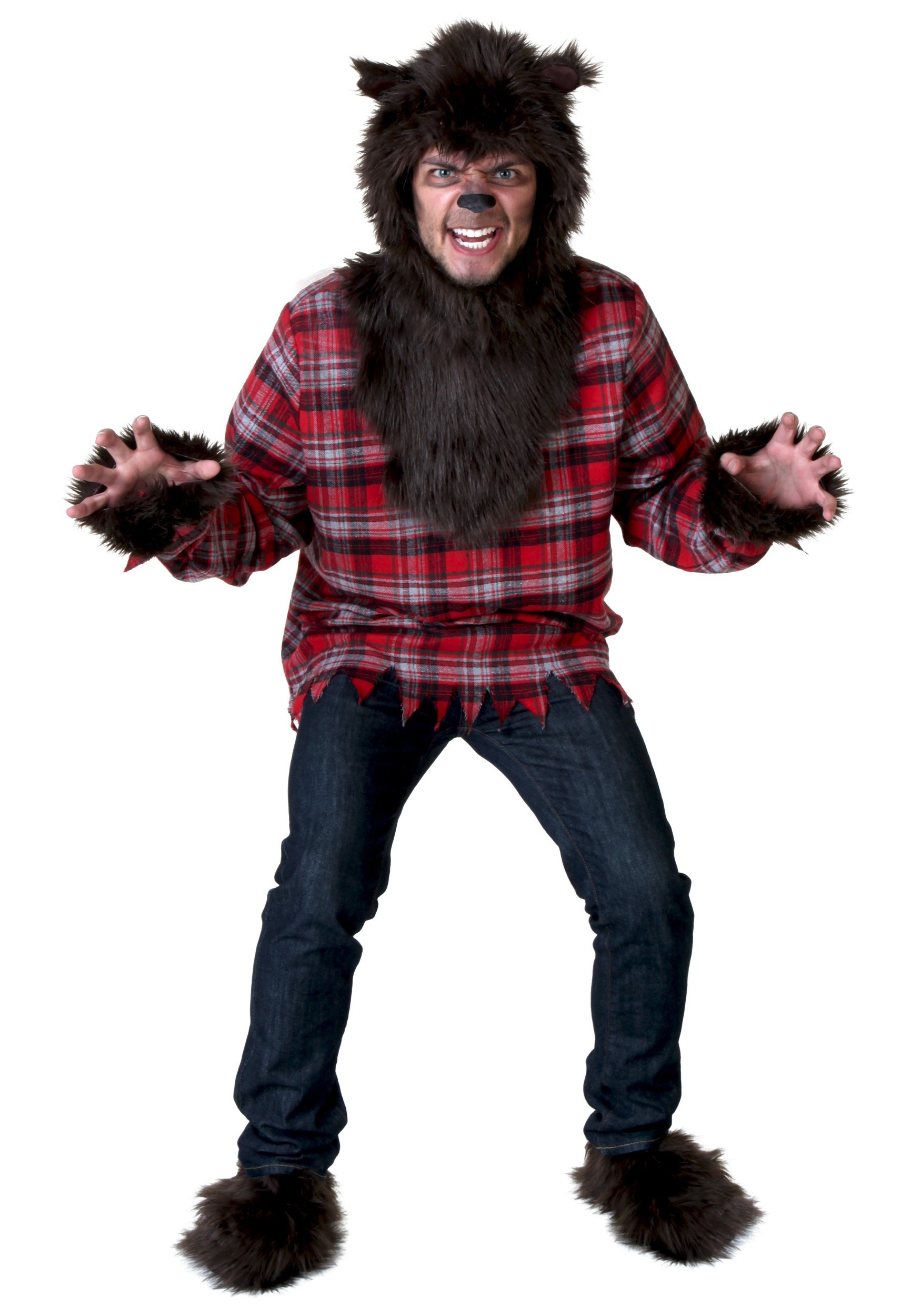 Photos - Fancy Dress FUN Costumes Adult Fierce Werewolf Costume | Storybook Costumes Brown/