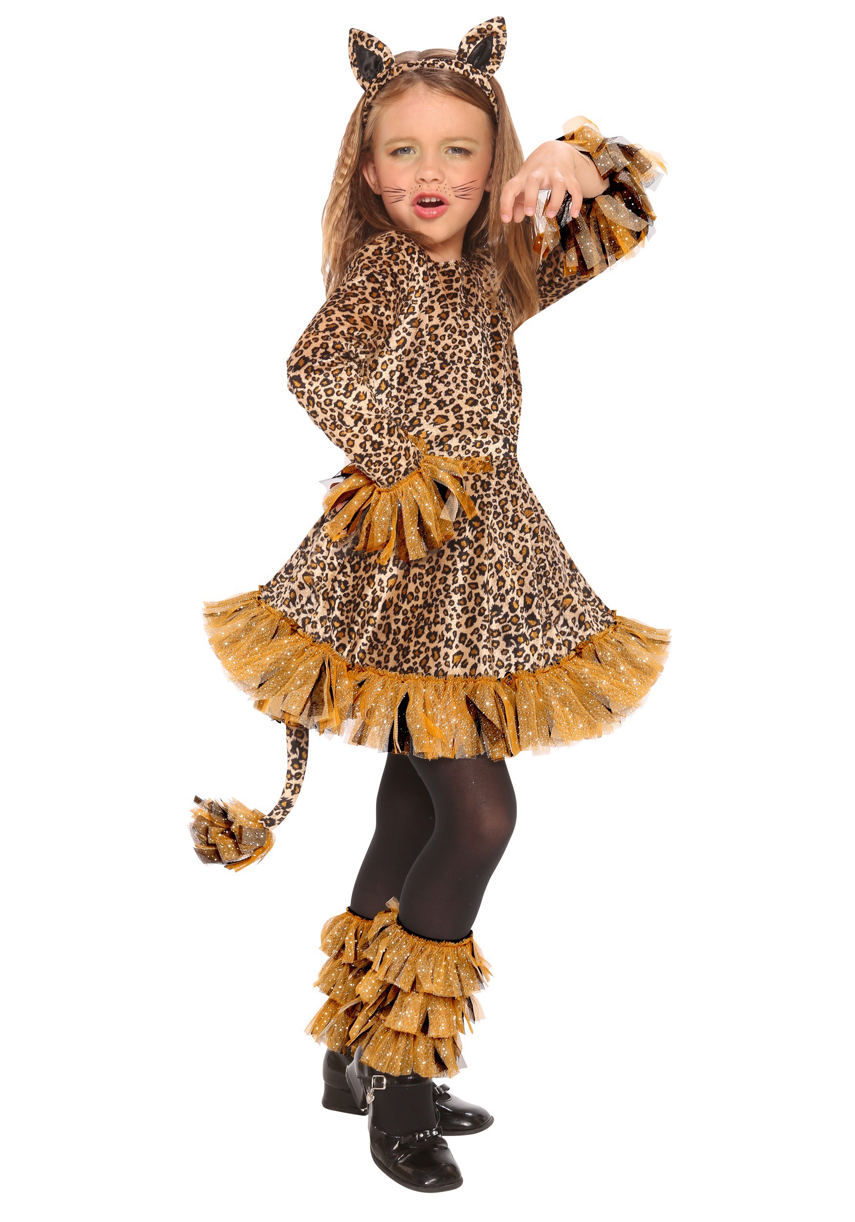 Leopard Girls Costume | Girls Cats Costume W/ Tail