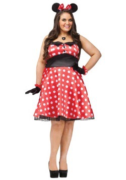 Plus Size Retro Miss Mouse Women's Costume