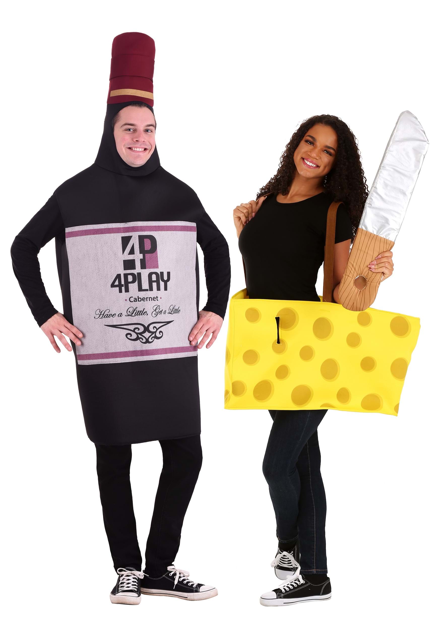 Photos - Fancy Dress A&D Fun World Wine and Cheese Couple Costume Black/Yellow FU130954 
