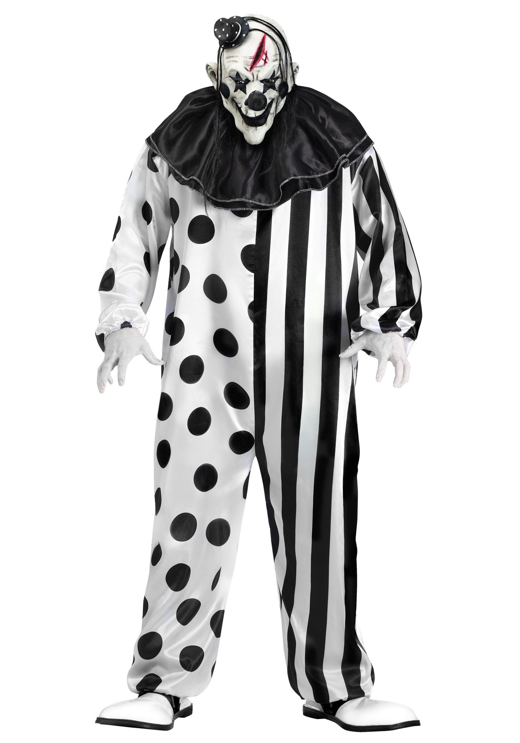 Photos - Fancy Dress Clown Fun World Killer  Men's Costume Black/White FU131514 