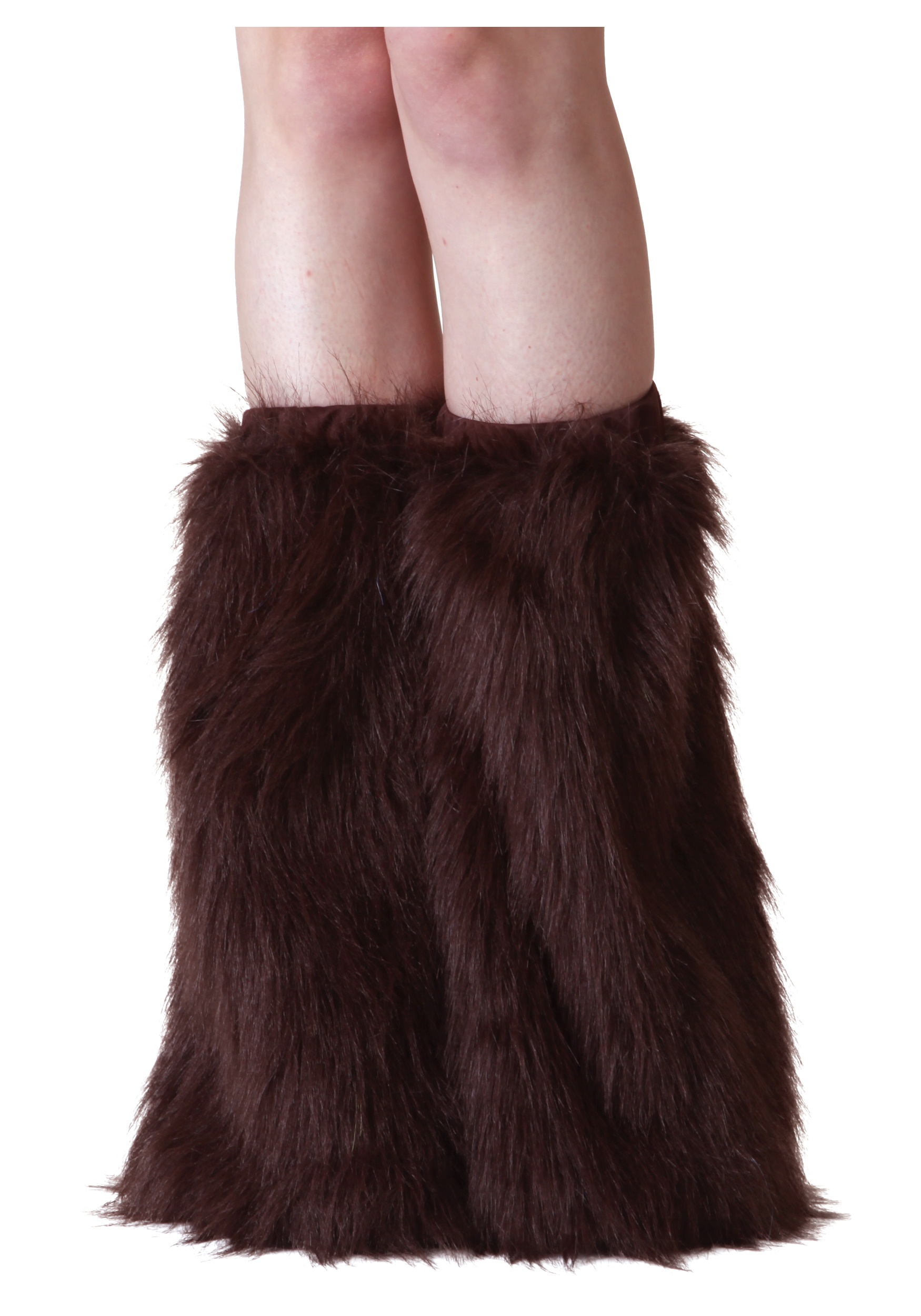 Brown Furry Boot Covers for Adults