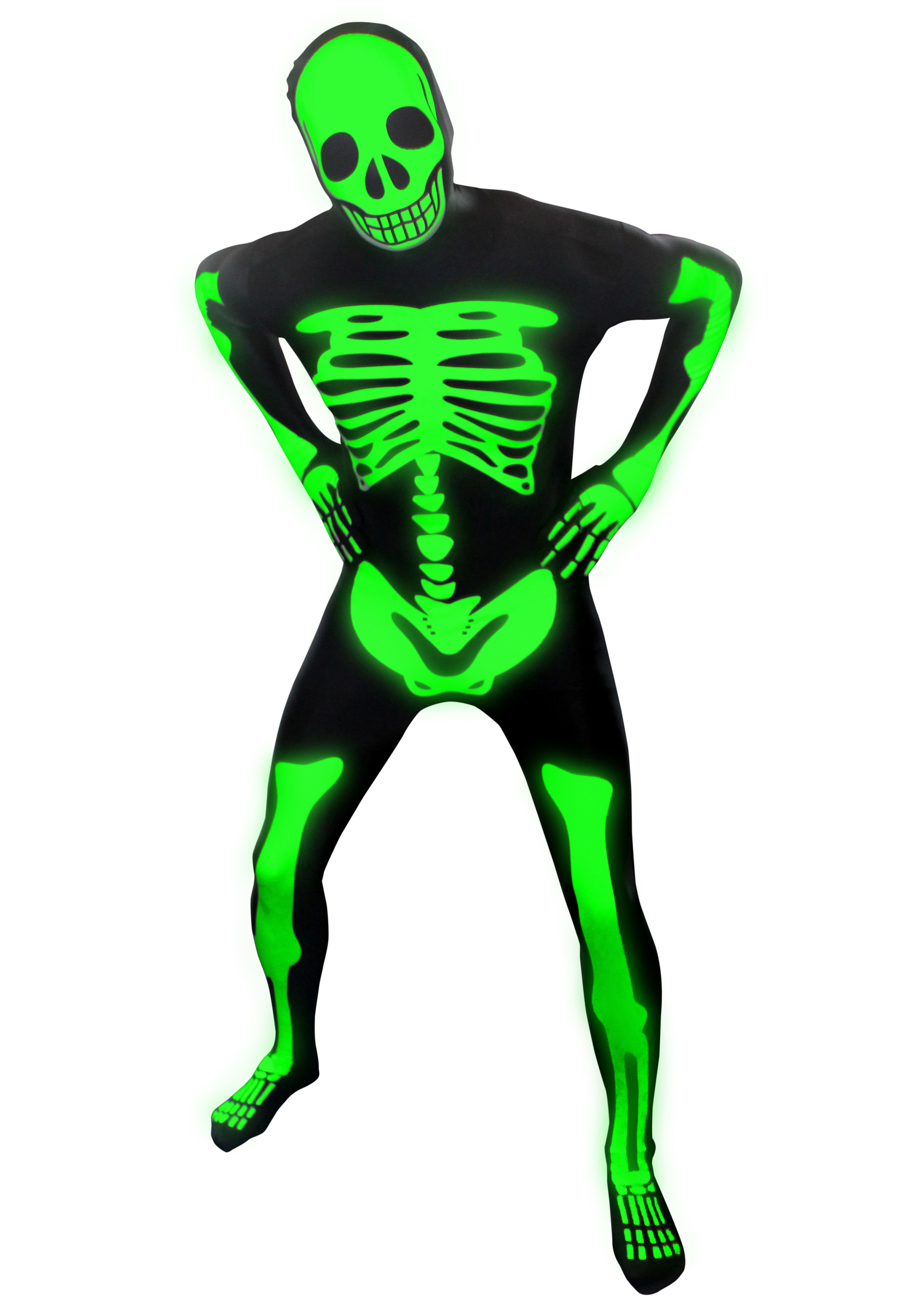 Glow Skeleton Mens Morphsuit Costume
