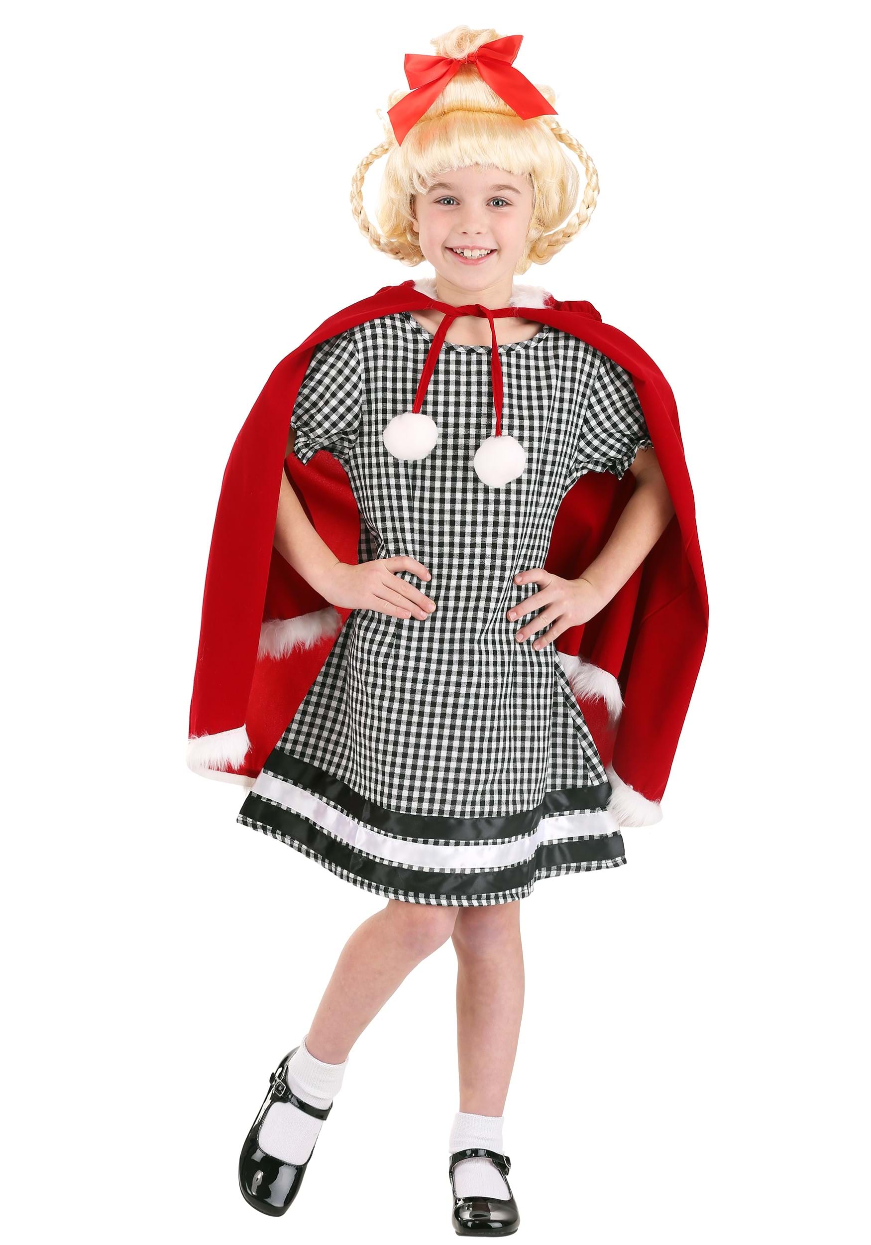 Girls Dr. Seuss Cindy Lou Who Costume Dress | How the Grinch Stole Christmas Costumes
