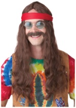 Men's Hippie Wig & Mustache